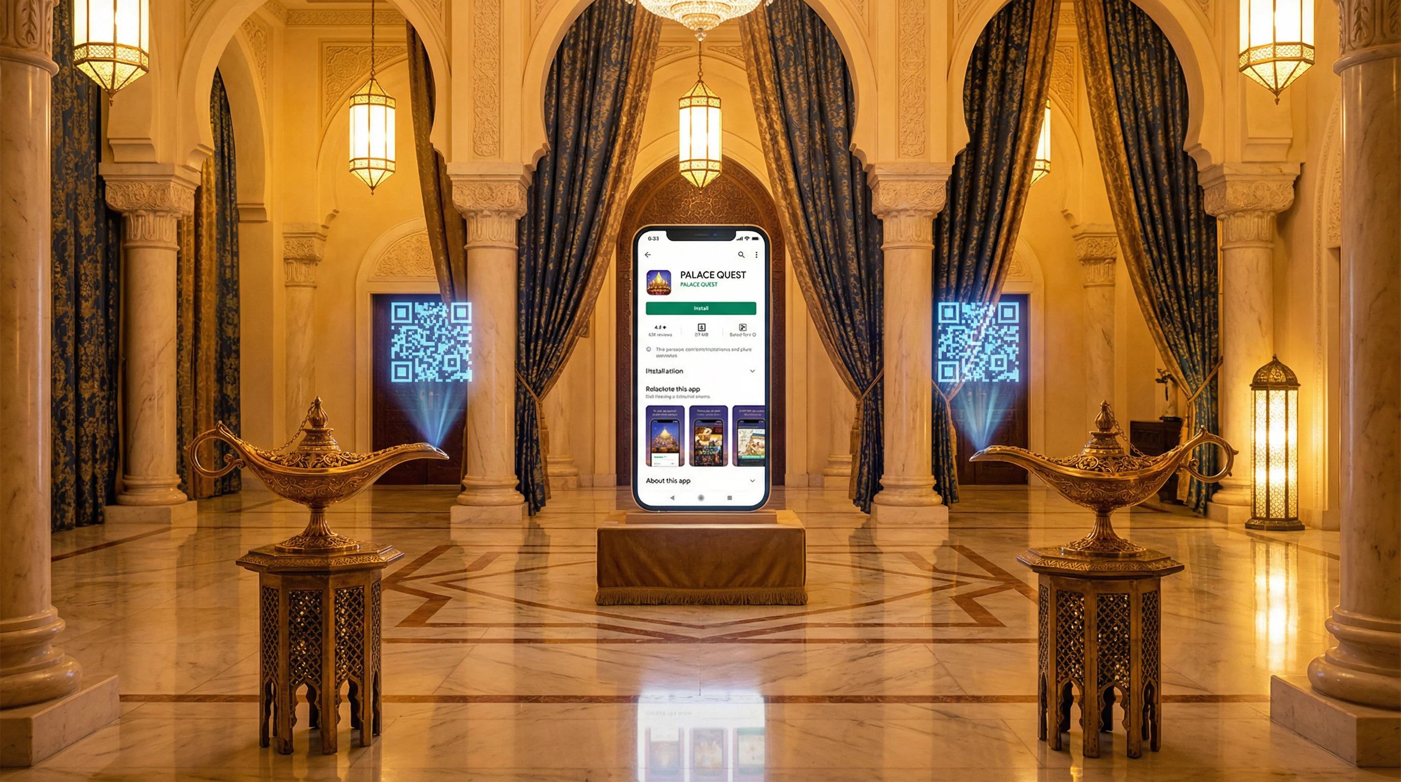 pg游戏APP下载阿拉伯宫殿神灯二维码